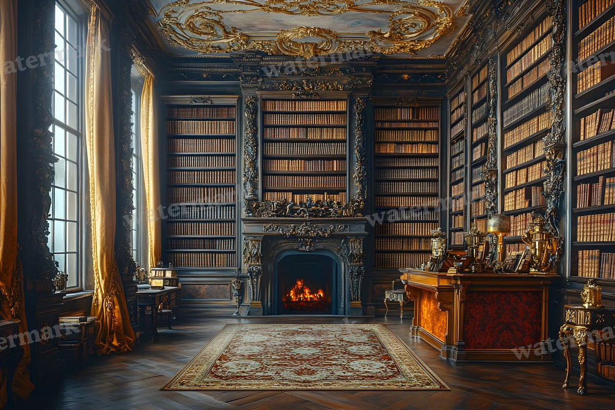 Regal Library Grandeur digital photo backdrop for photo editing, preview 8