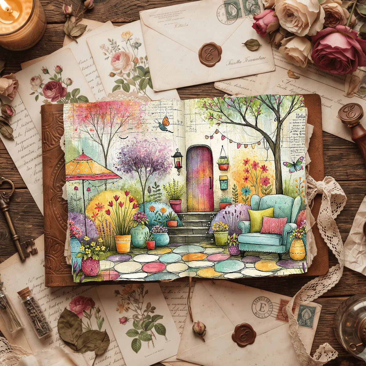 Romantic Garden Scene