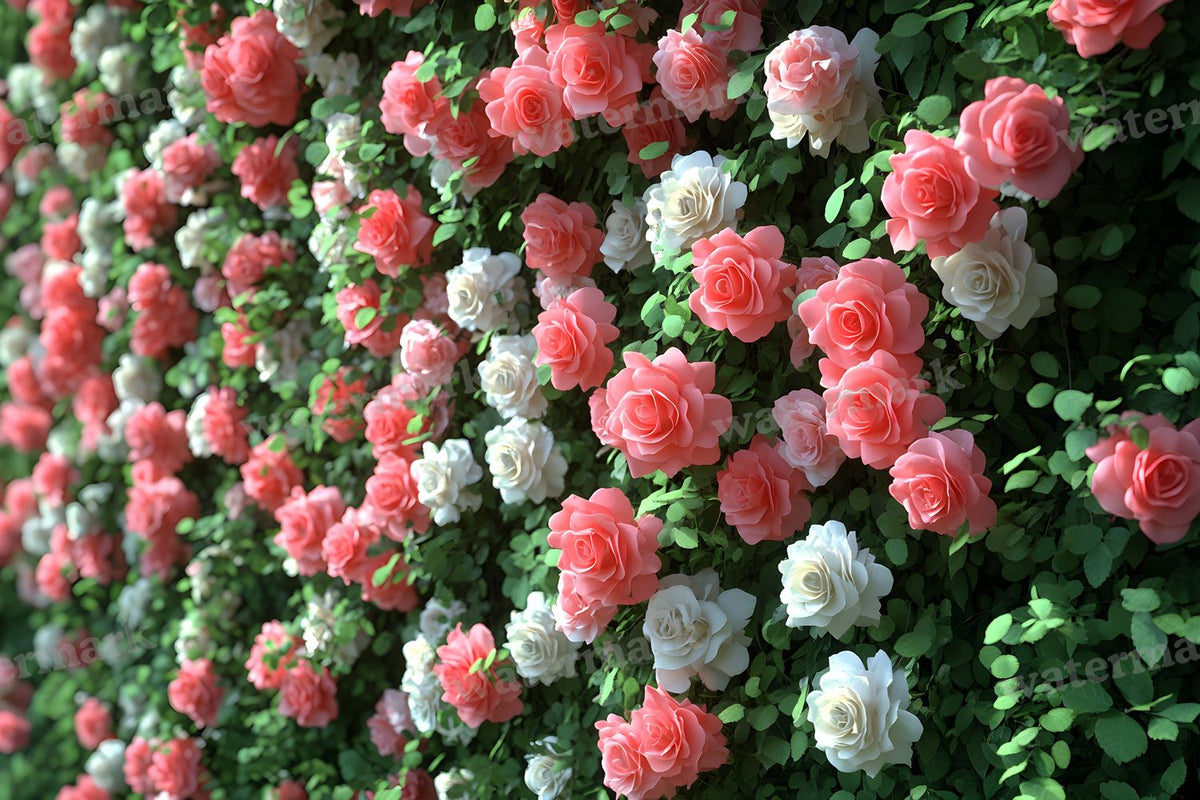 Romantic Rose Garden digital photo backdrop for photo editing, preview 8