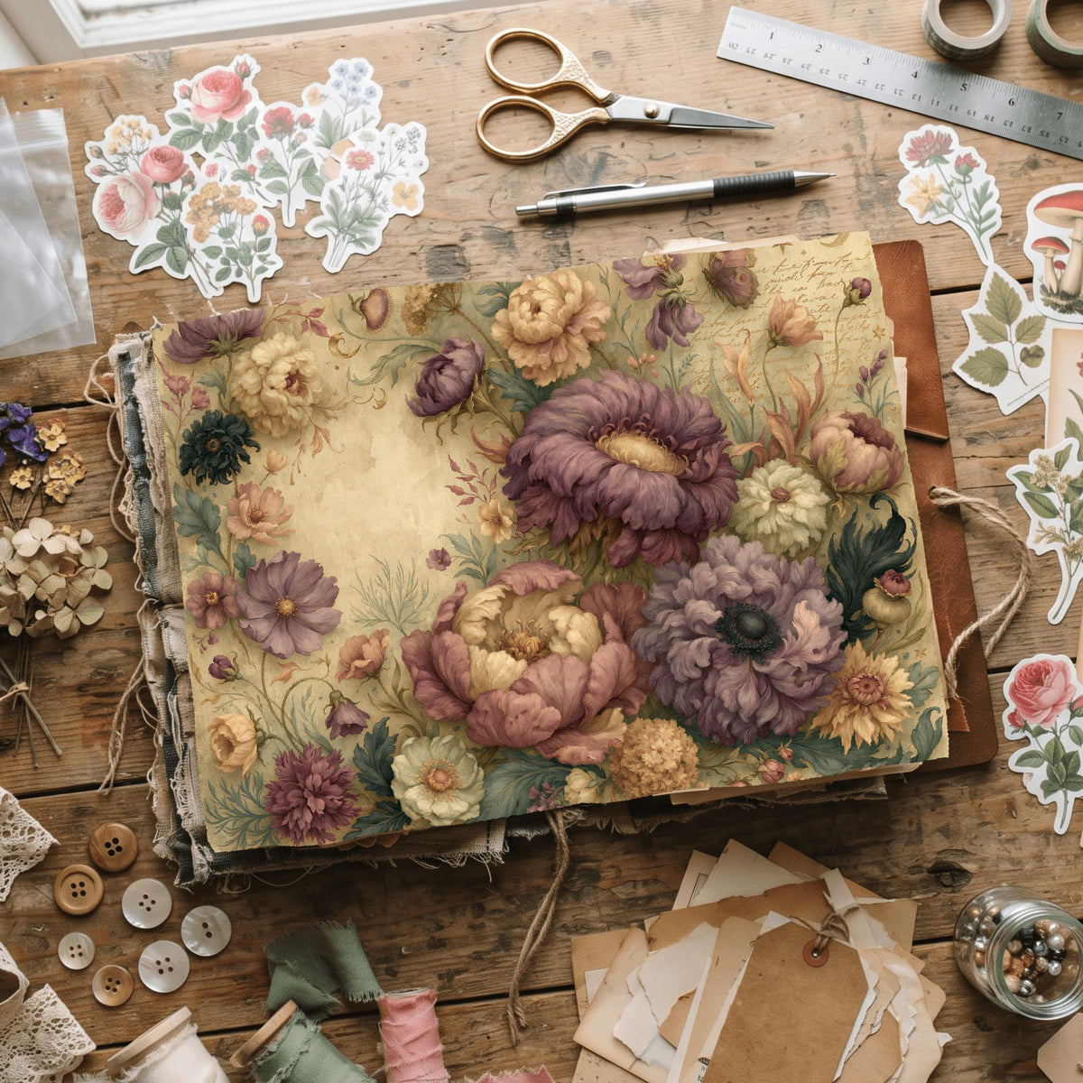 Softly Aged Vintage Writing Paper