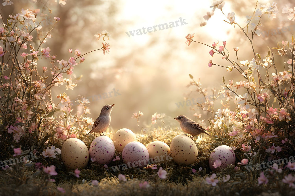 Spring Blossomeggscene Backdrop Images