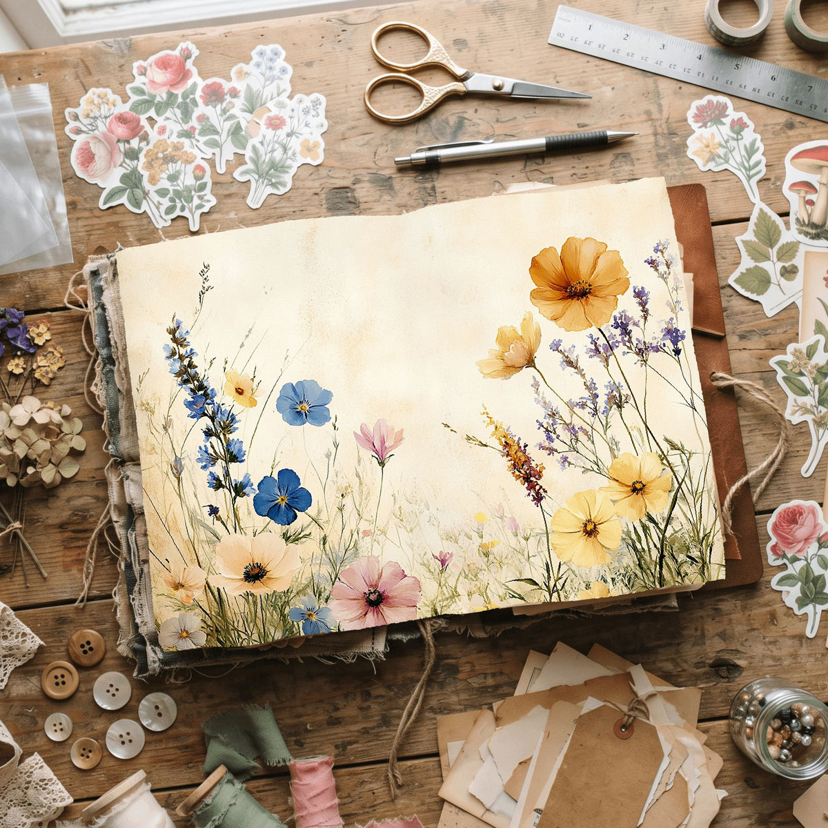 Spring Meadow Pastel Writing Paper
