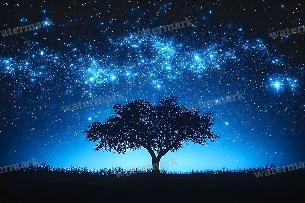 Starry Night Sky digital photo backdrop for photo editing, preview 8