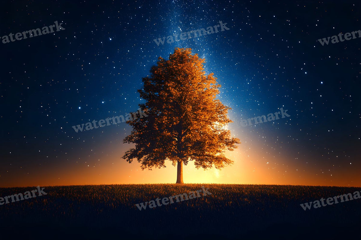 Starry Night Sky digital photo backdrop for photo editing, preview 8