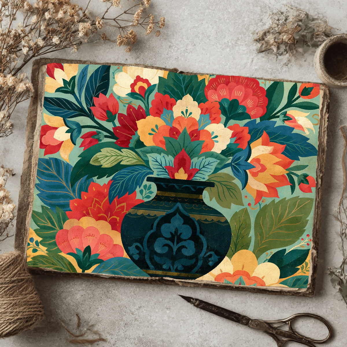 Surreal Ornamental Floral Vase