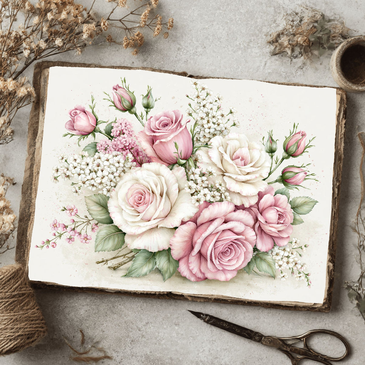 Vintage Botanical Floral Paper