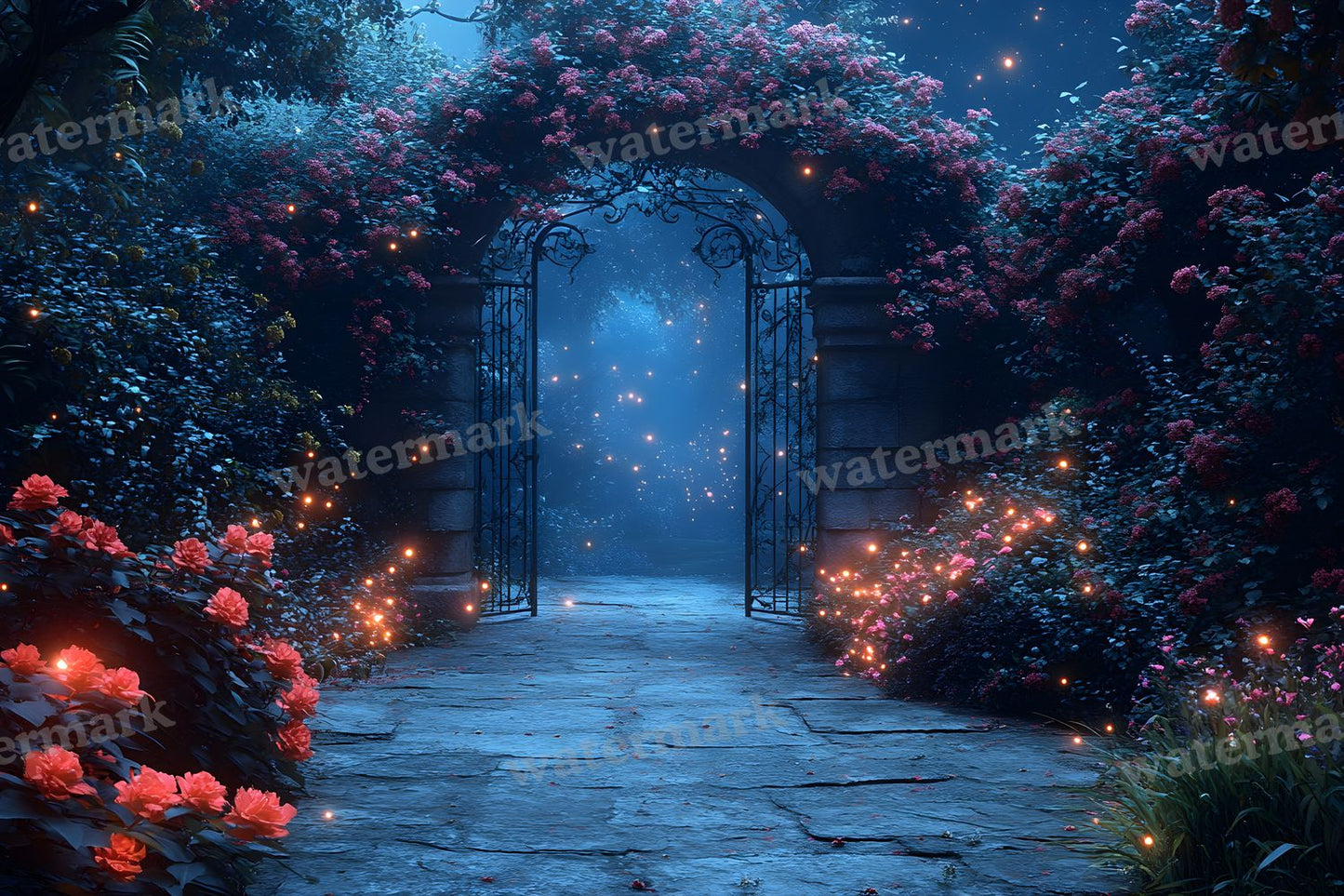 Whimsical Garden Arch Door Backdrop Images