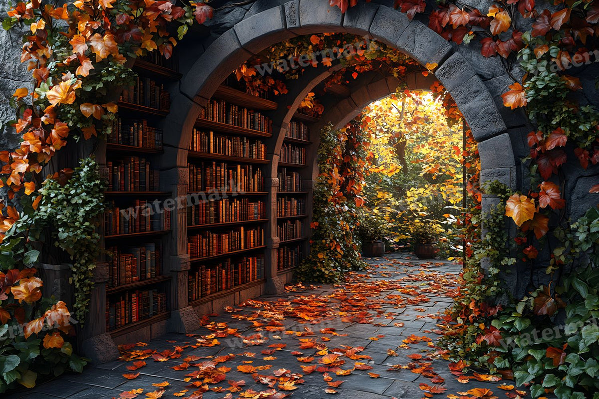 Whisper Library Forest digital photo backdrop for photo editing, preview 8