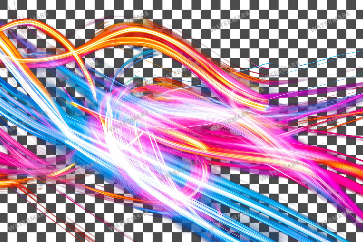 Abstract Light Streaks Transparent Overlay Pngs