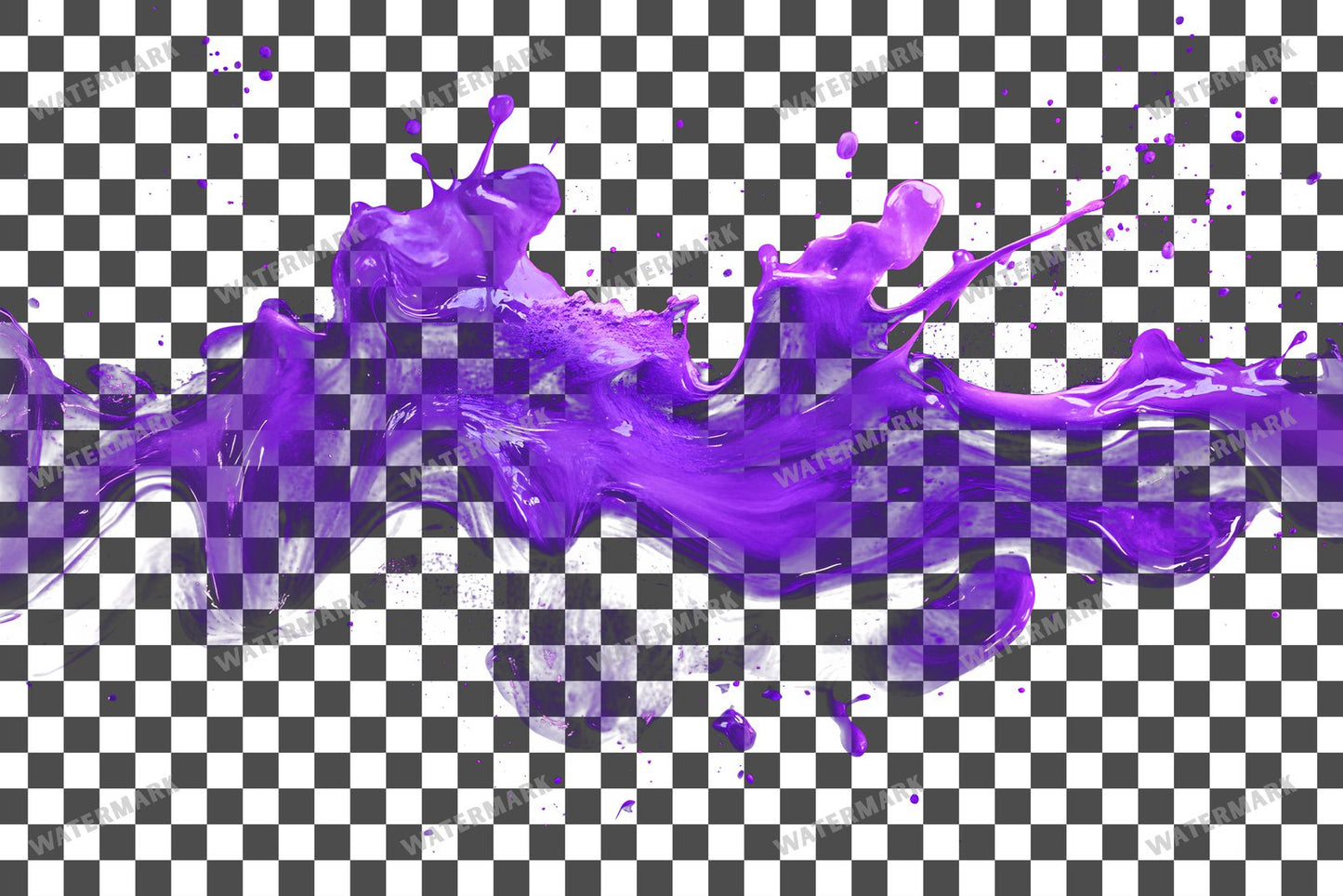 Abstract Purple Paint Transparent Overlay Pngs