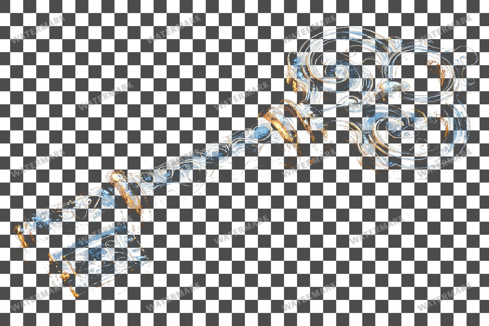 Ancient Gothic Key Transparent Overlay Pngs