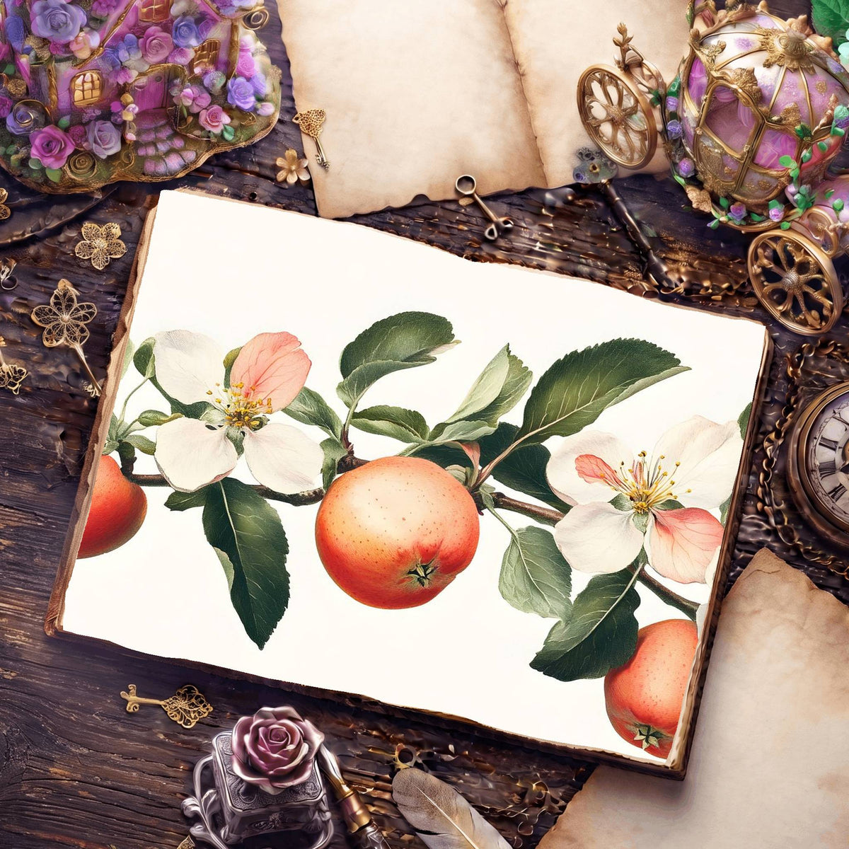 Apple Blossoms Digital Papers