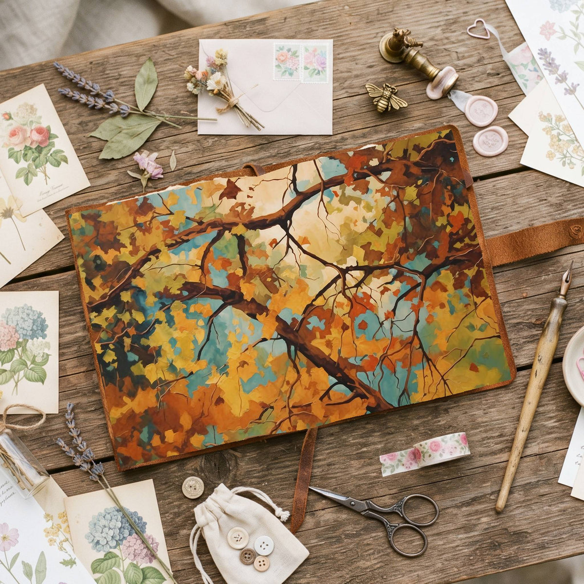 Autumn Trees Digital Papers