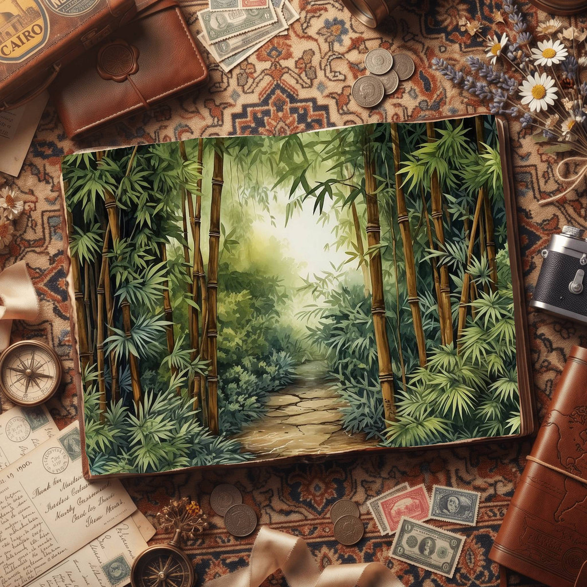 Bamboo Forest Digital Papers