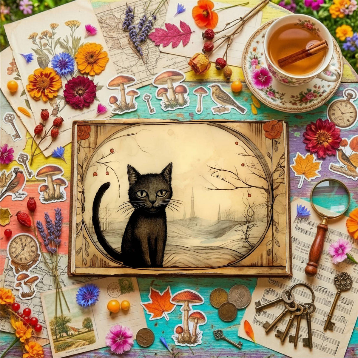 Black Cats Digital Papers