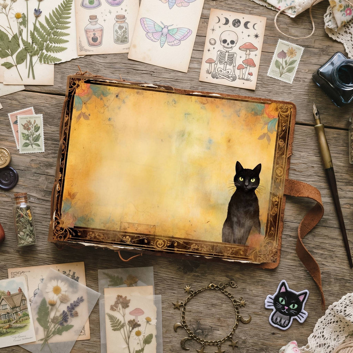 Black Cats Digital Papers
