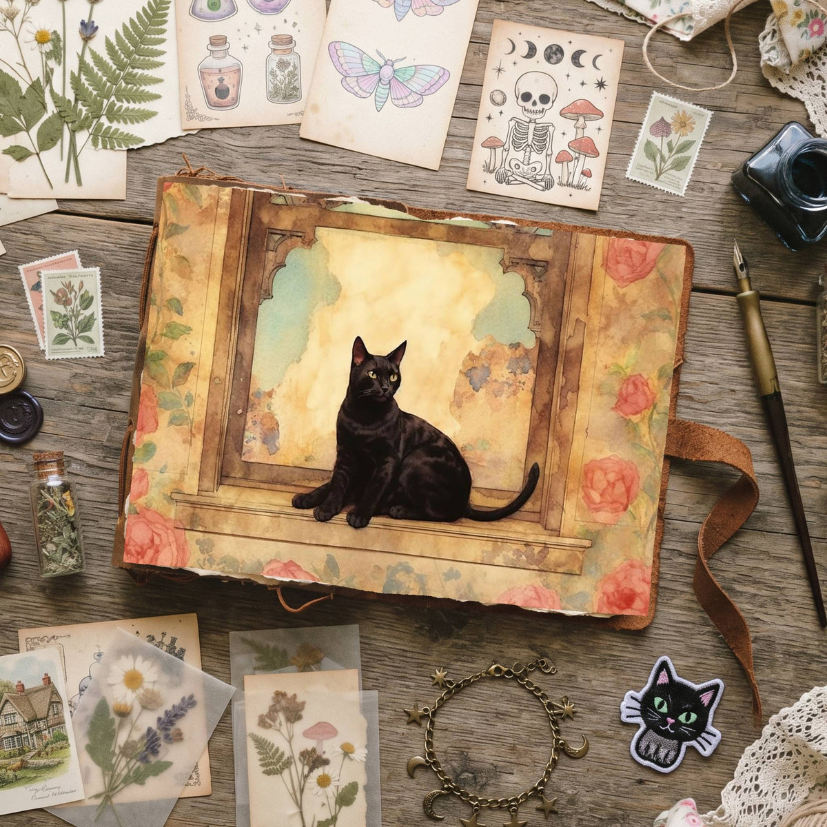 Black Cats Digital Papers