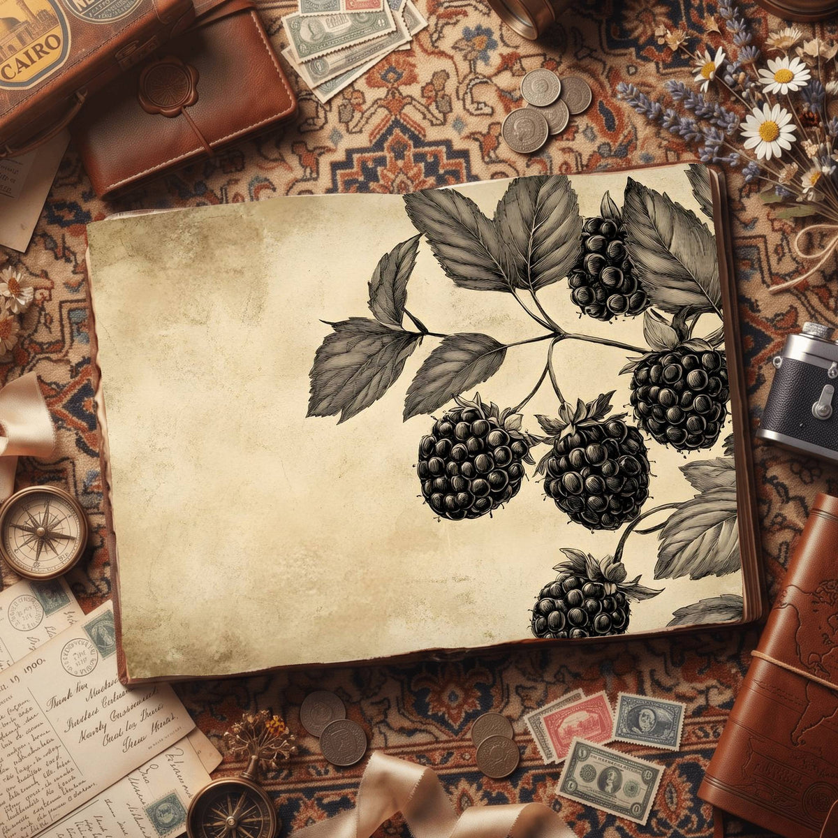 Blackberries Digital Papers