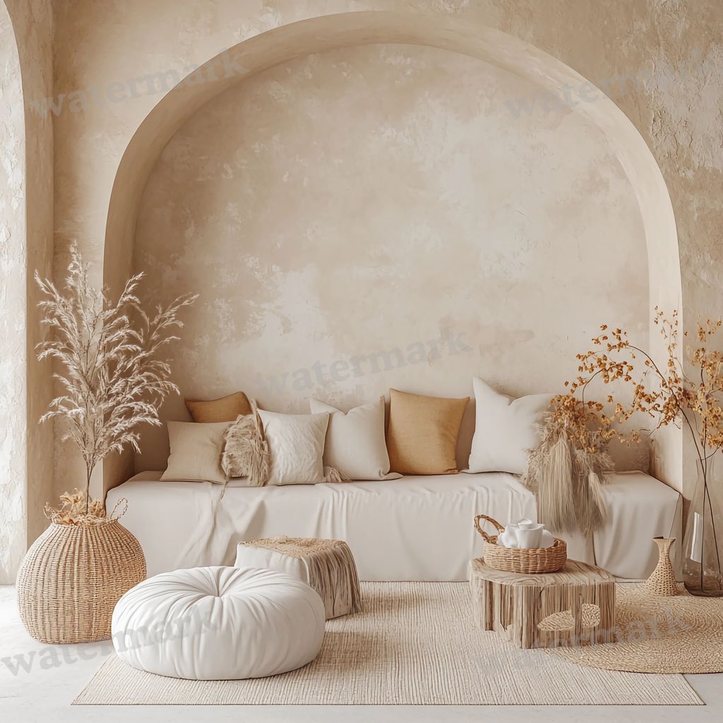 Boho Arches digital photo backdrop for photo editing, preview 8