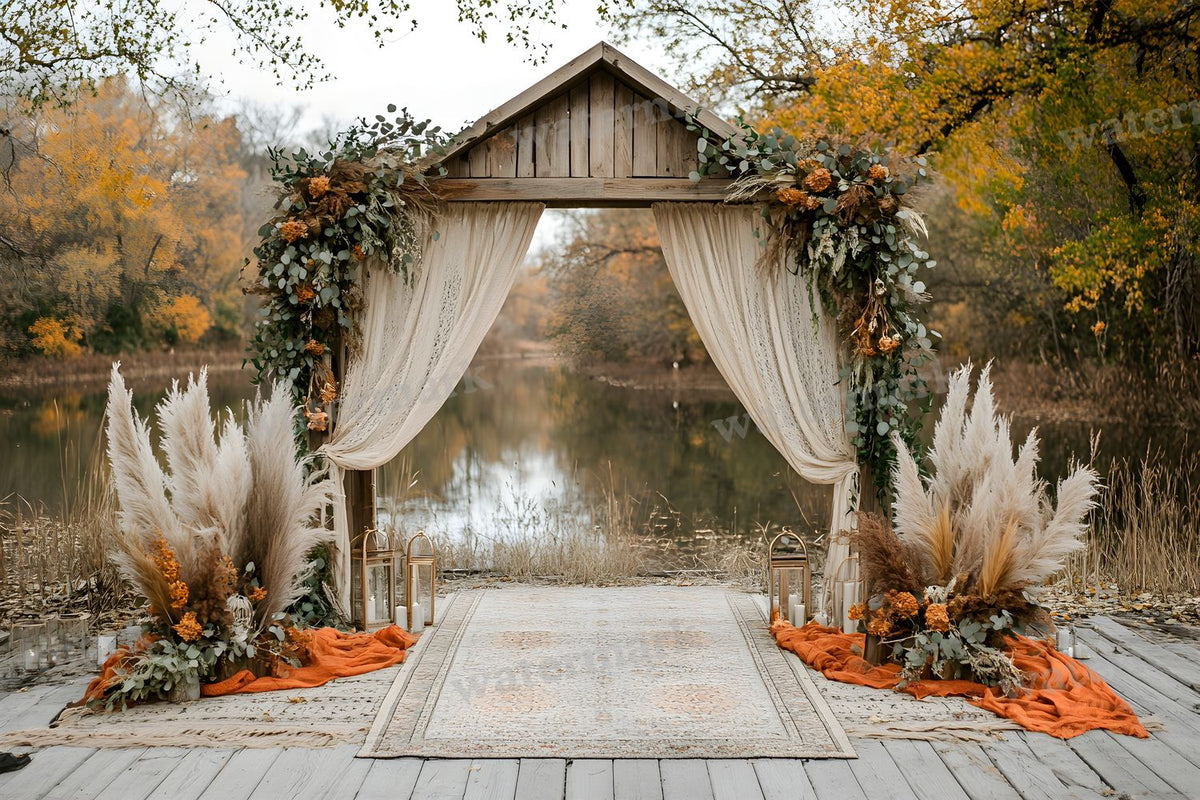 Boho Natural Wood Arch Backdrop Images