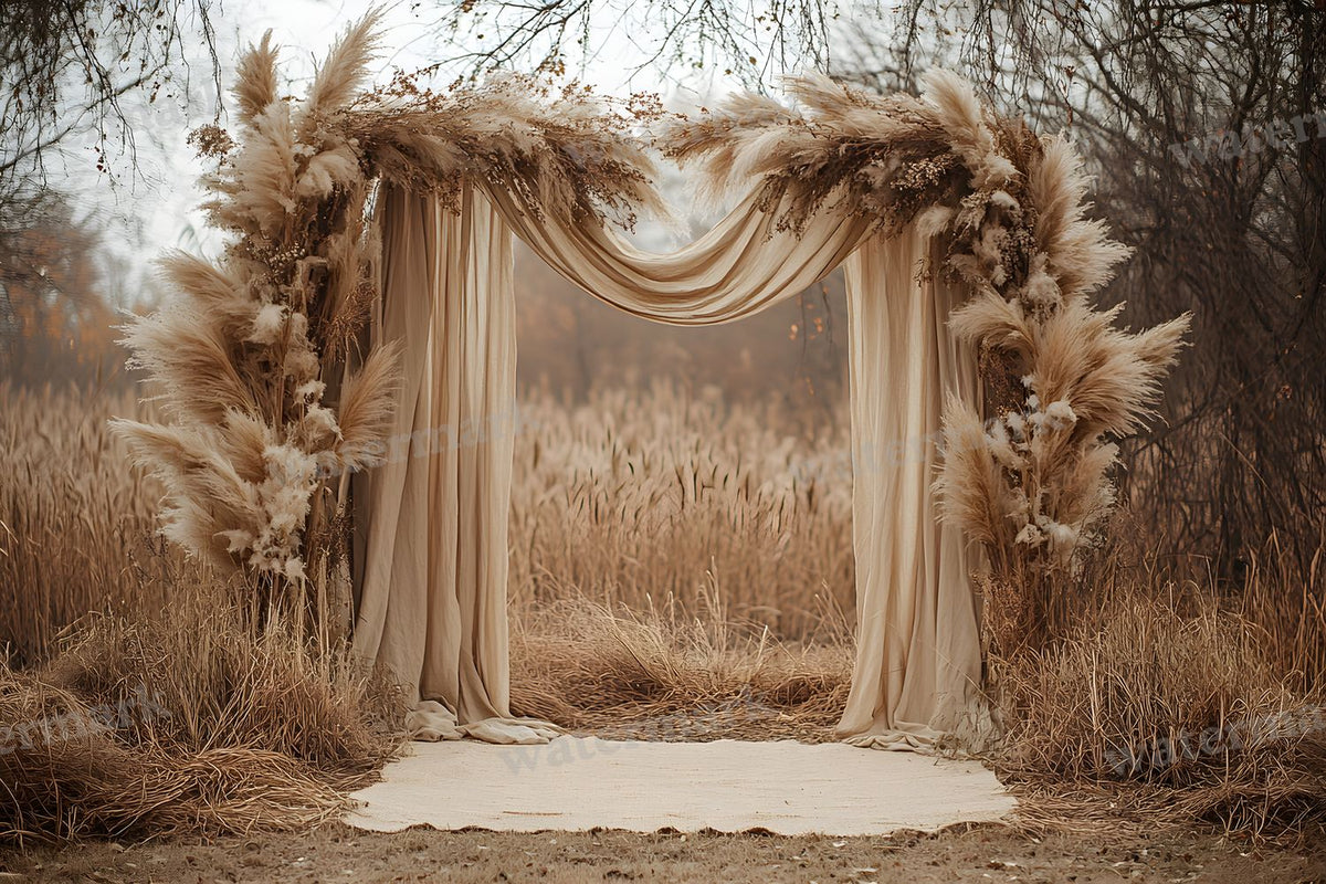 Boho Pampaarch Backdrop Images