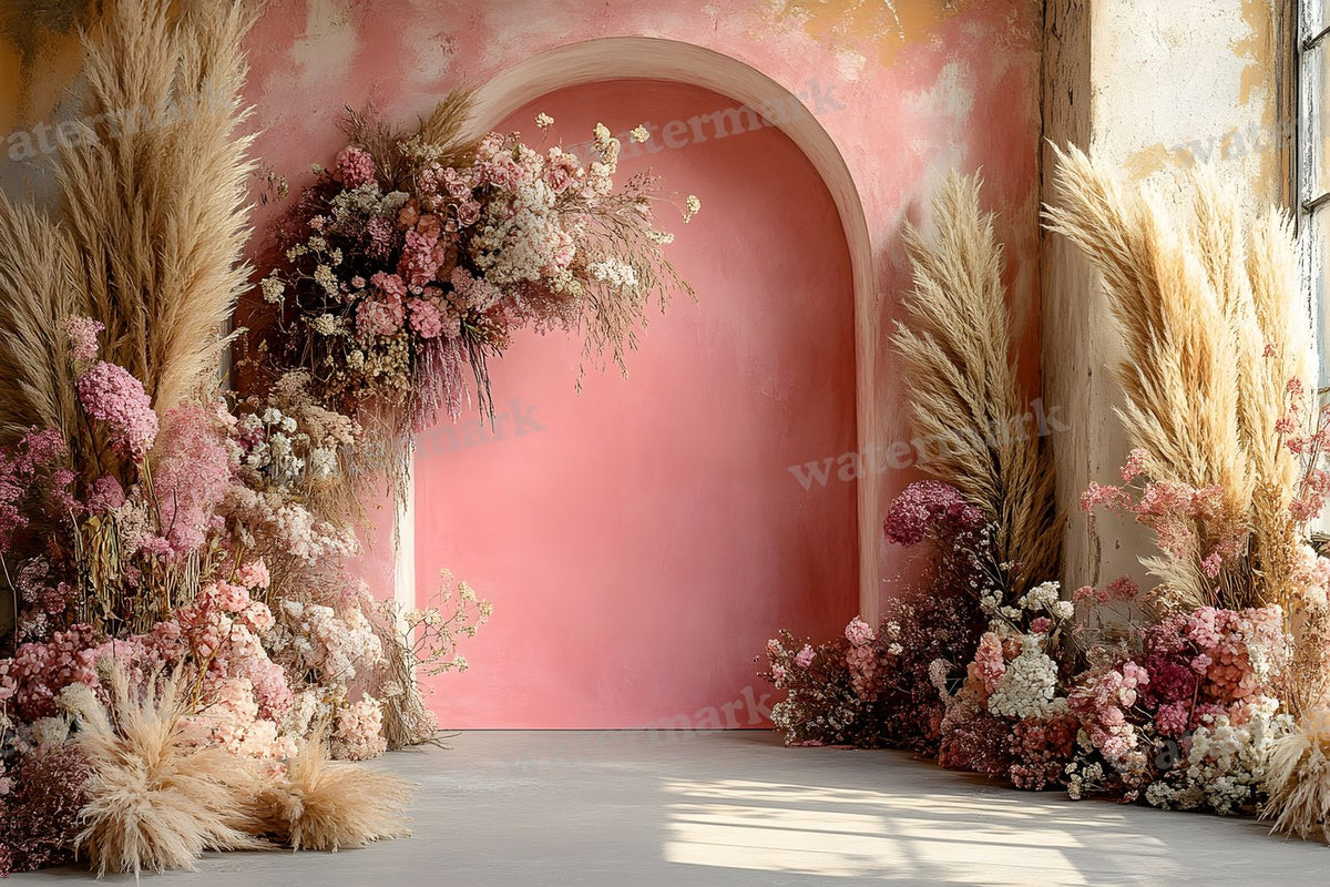 Boho Pink Arch Backdrop Images