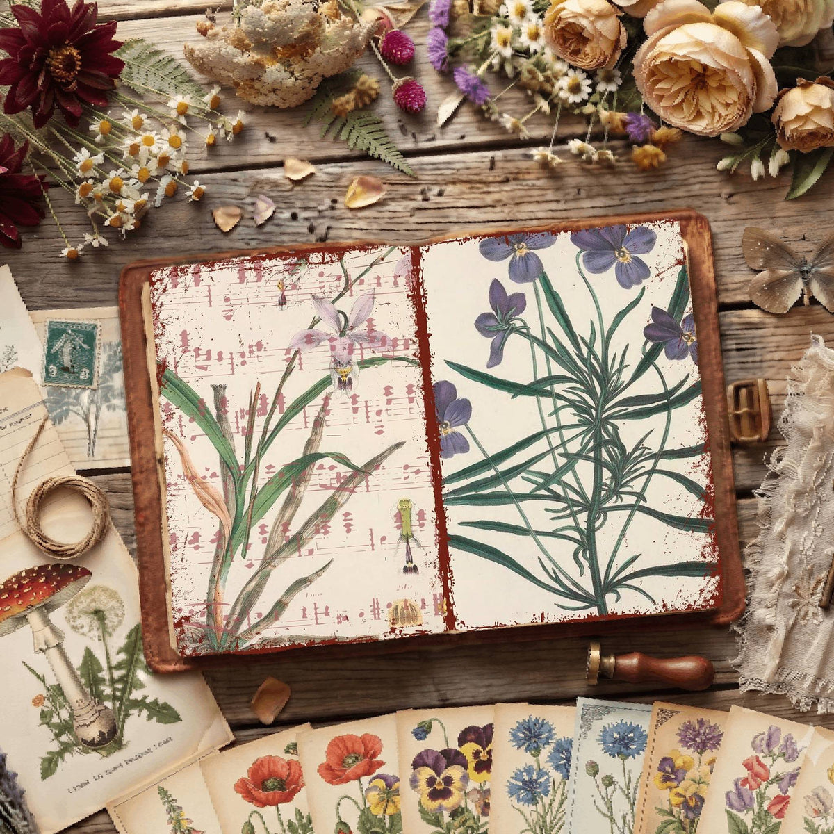 Botanical Illustrations Digital Papers
