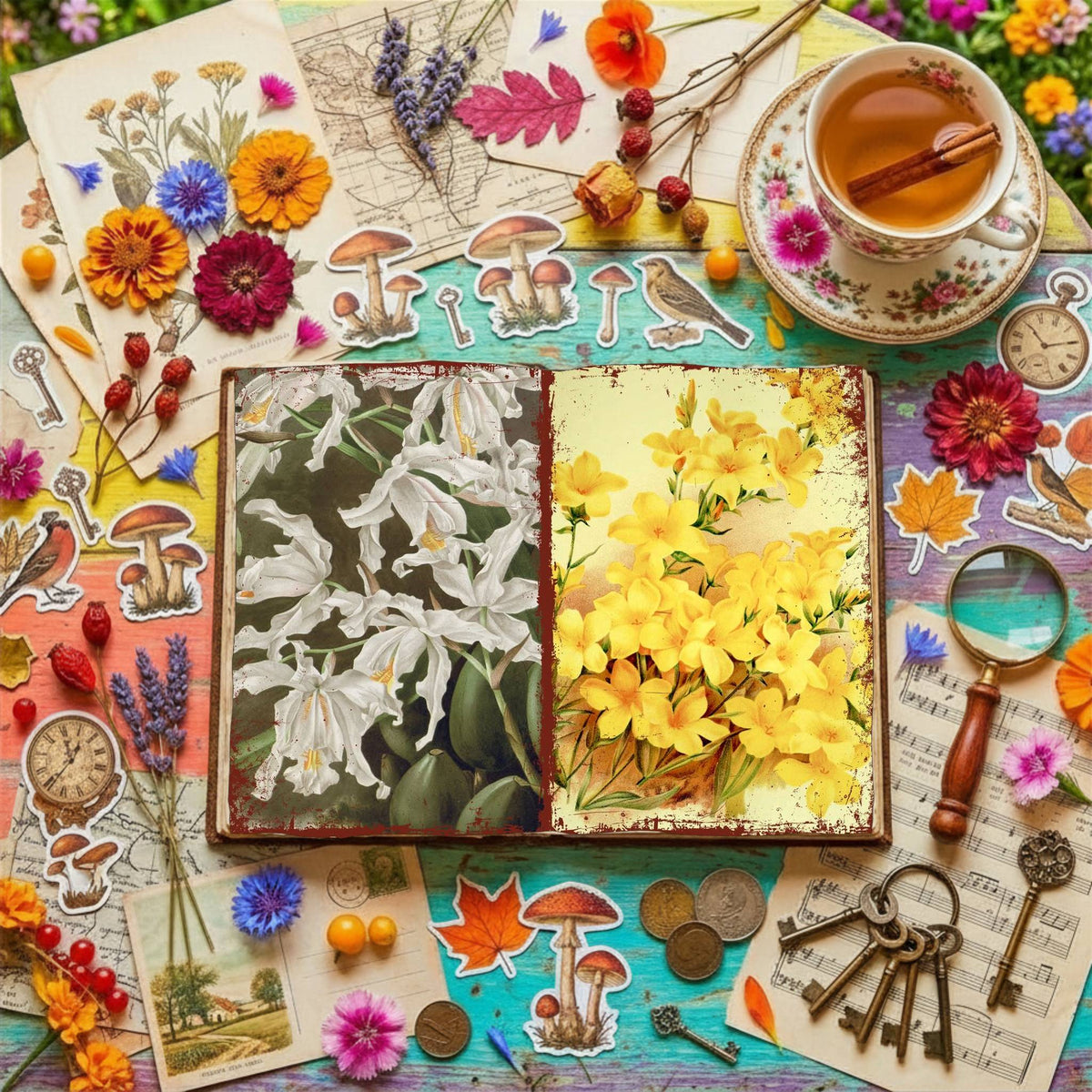 Botanical Illustrations Digital Papers