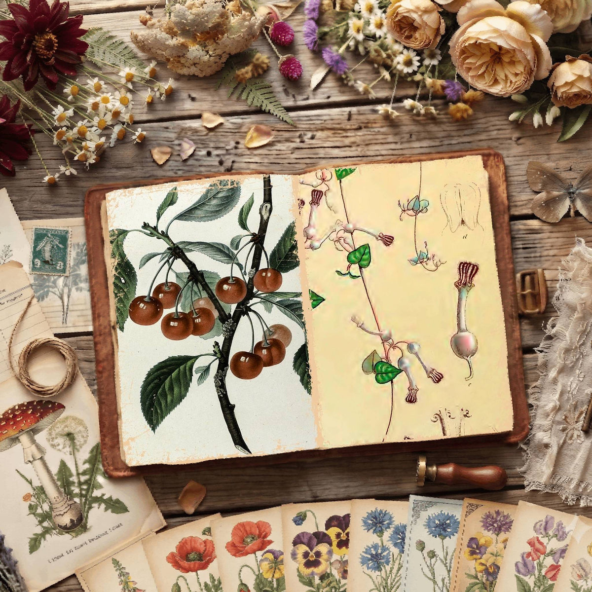 Botanical Illustrations Digital Papers