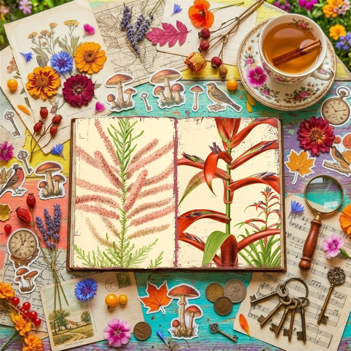 Botanical Illustrations Digital Papers