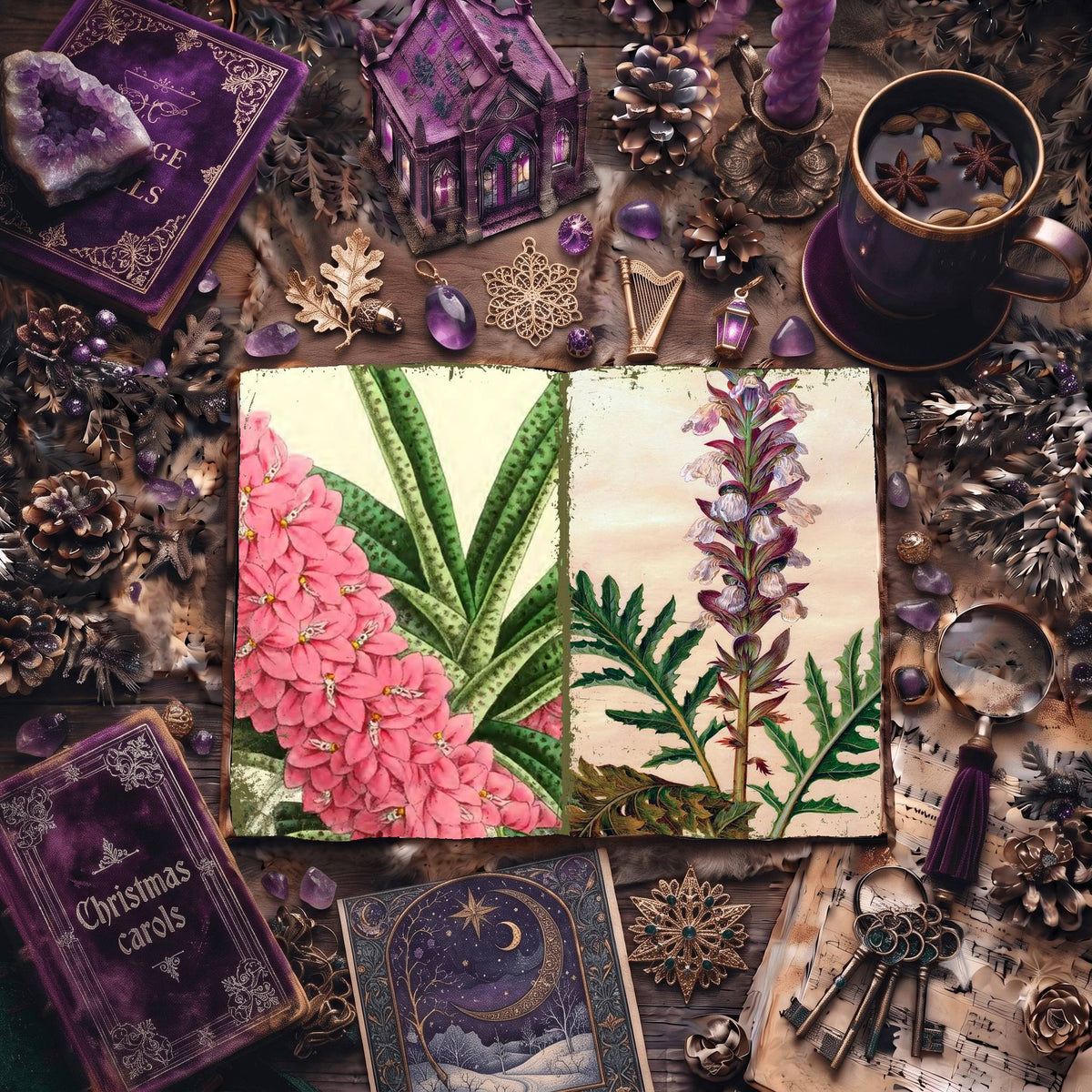 Botanical Illustrations Digital Papers