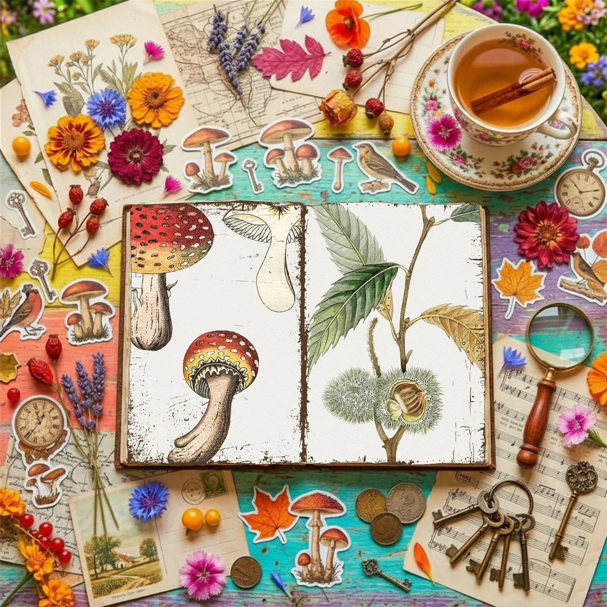 Botanical Illustrations Digital Papers