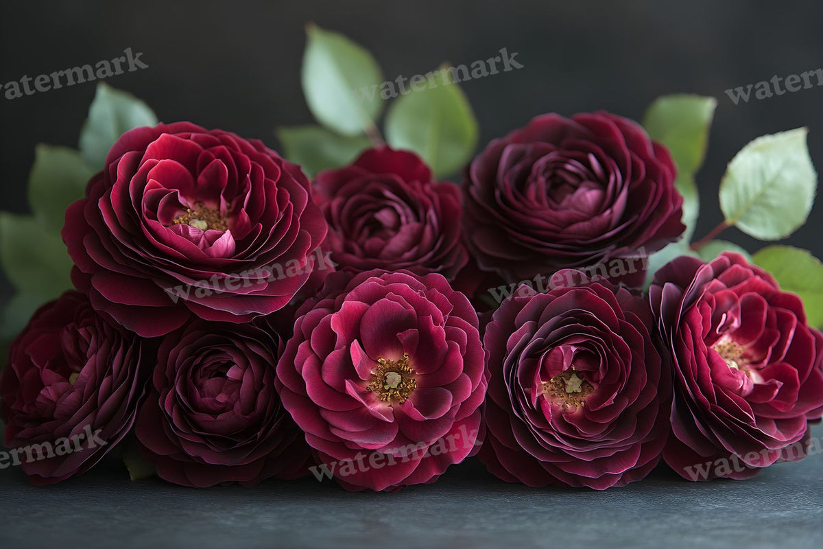 Burgundy Rose Arrangement Backdrop Images