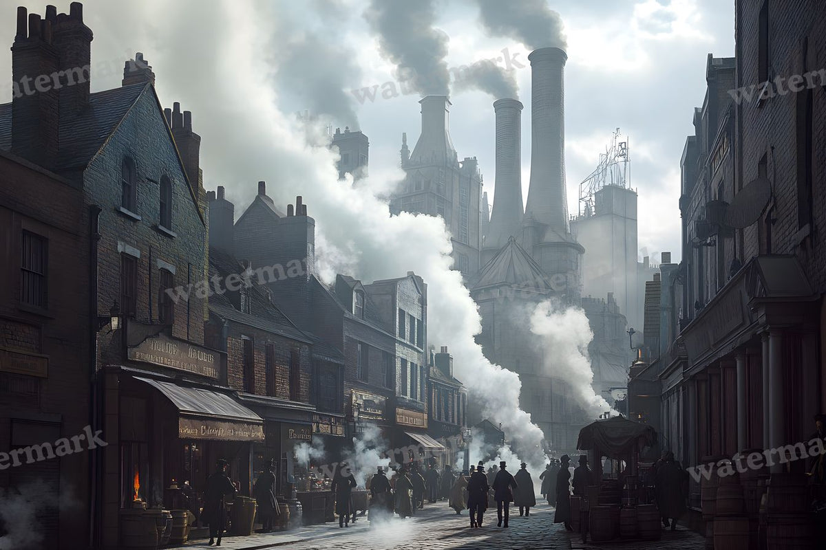 Bustling Dickensstreets Backdrop Images