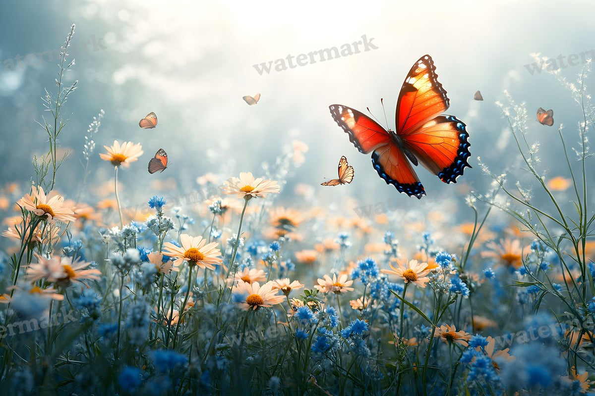 Butterfly Meadow Backdrop Images