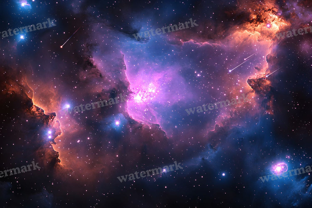 Celestial Galaxy Glow digital photo backdrop for photo editing, preview 8