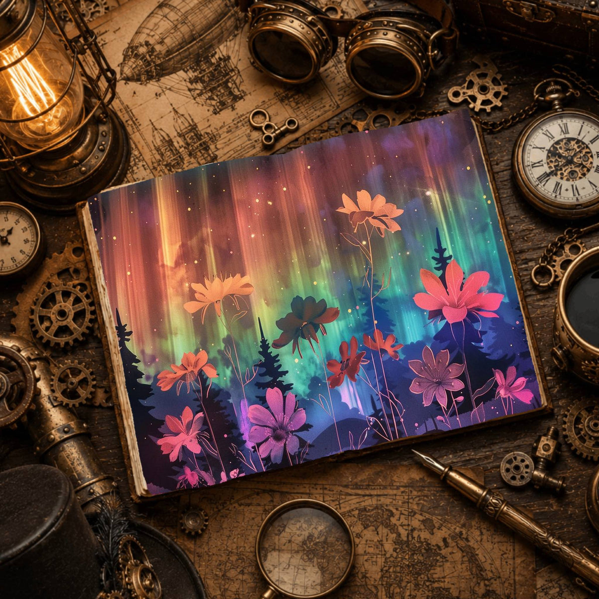 Celestial Wildflowers Digital Papers