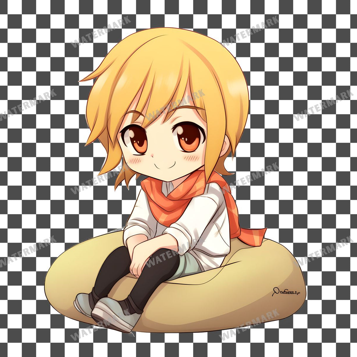 Character Sitting Onpillow Clipart Pngs
