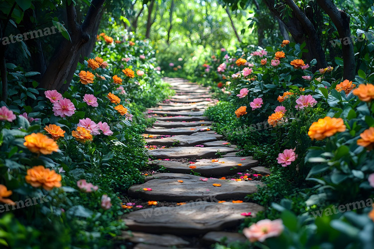 Charming Garden digital photo backdrop for photo editing, preview 8
