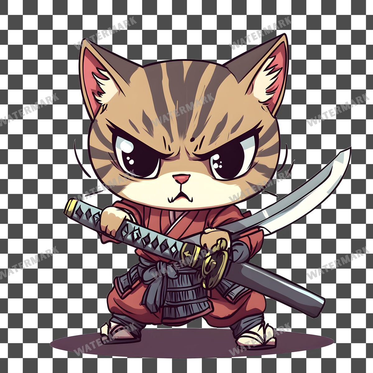 Chibi Samurai Clipart Pngs
