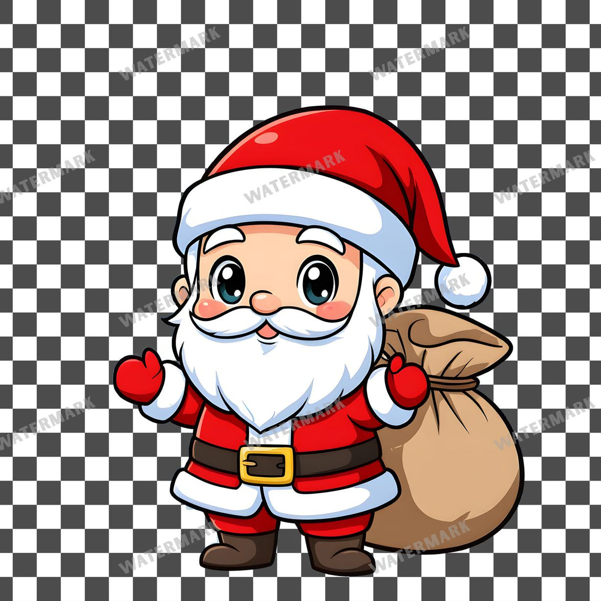 Chibi Santa Claus Clipart Pngs