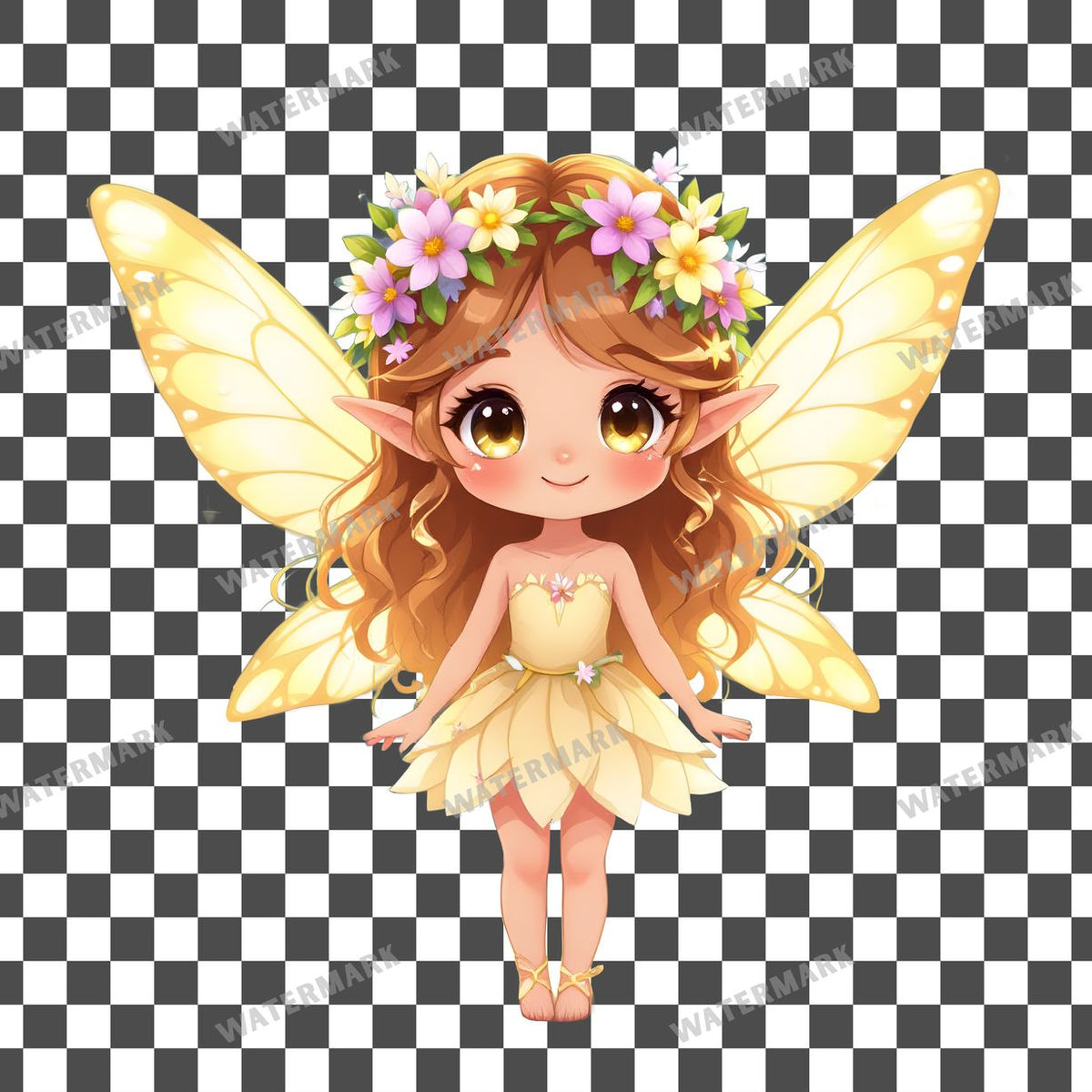 Chibi Summer Fairy Clipart Pngs