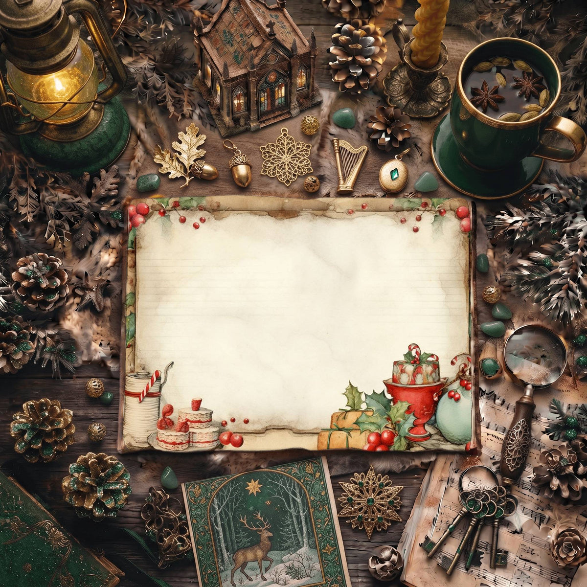 Christmas Desserts Digital Papers