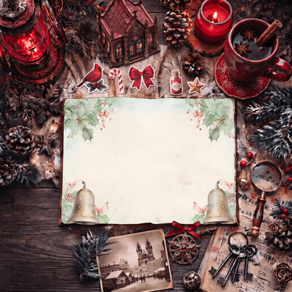 Christmas Jingle Bells Digital Papers