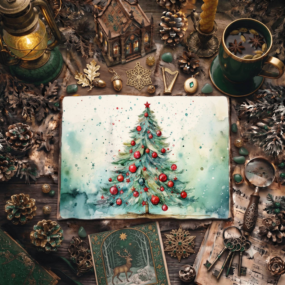 Christmas Trees Digital Papers