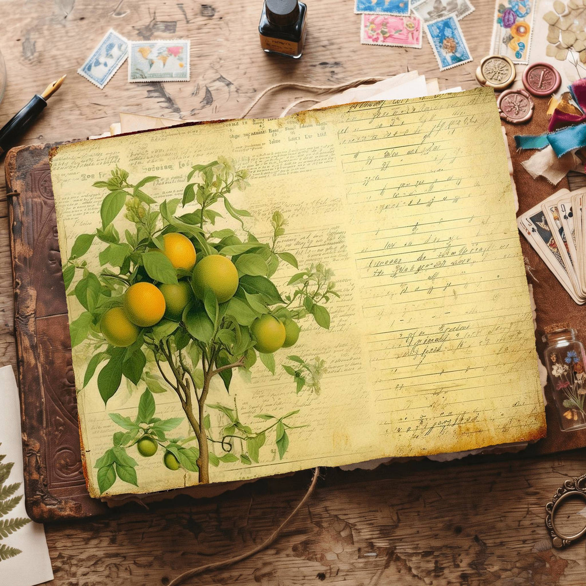 Citrus Fruit Digital Papers