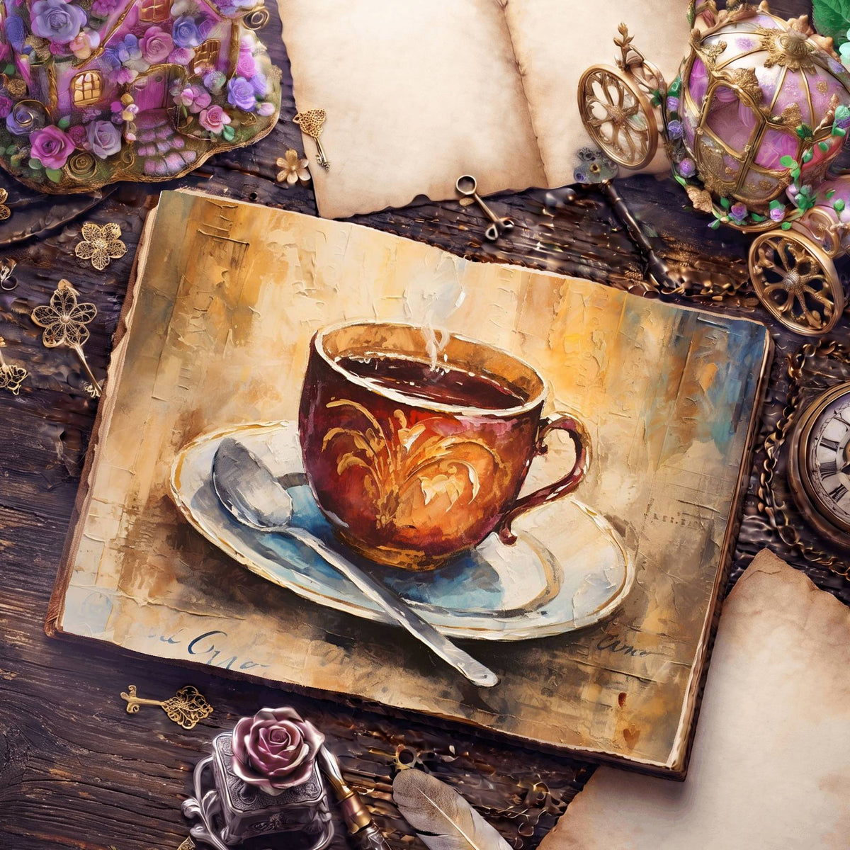 Coffee Cups Digital Papers