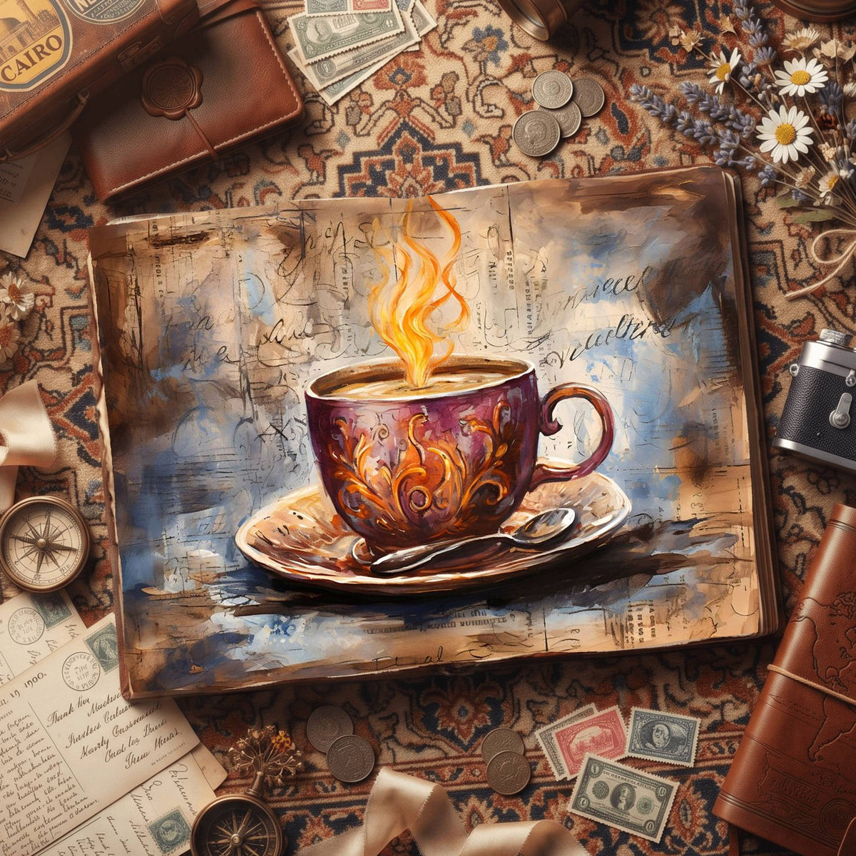 Coffee Cups Digital Papers