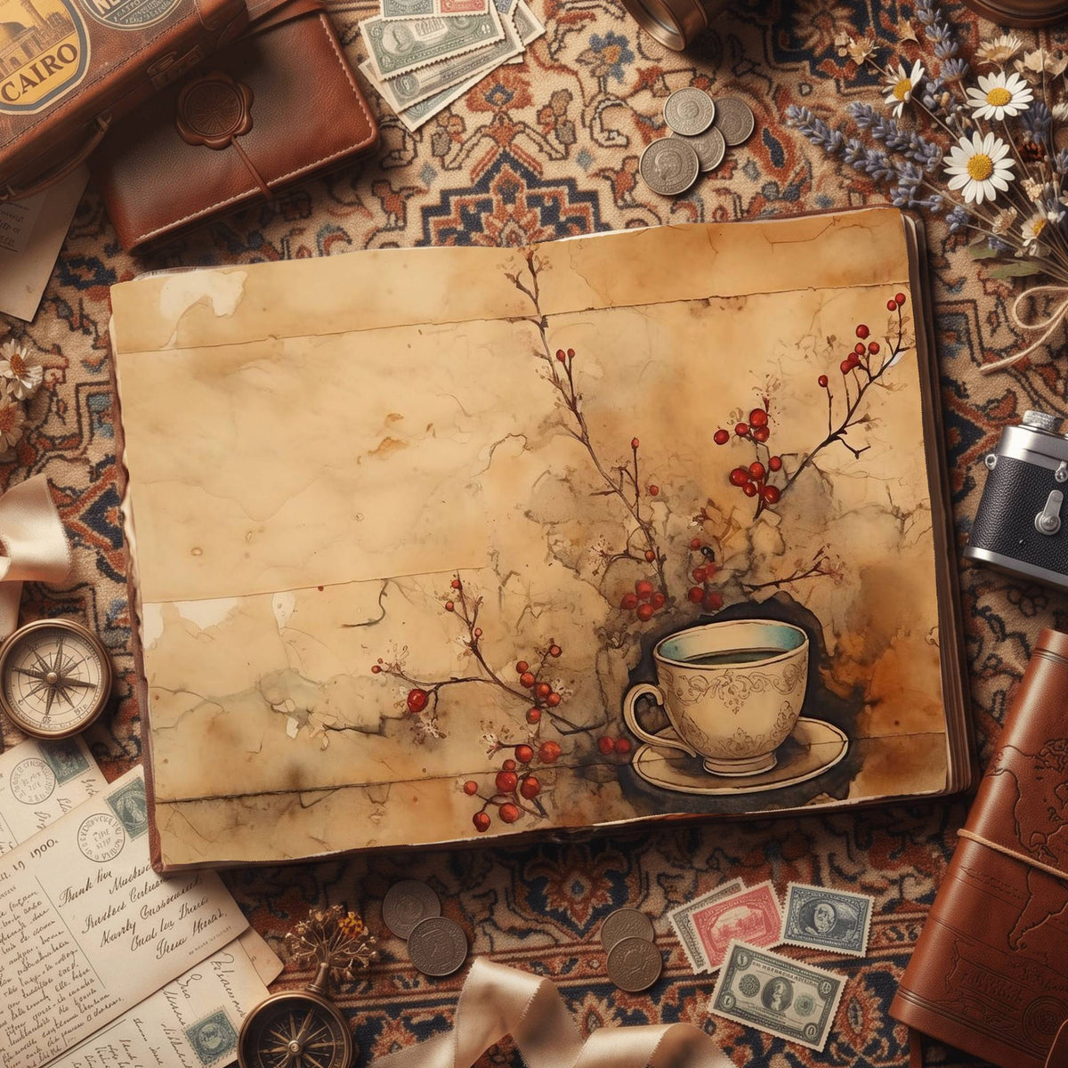 Coffee Cups Digital Papers