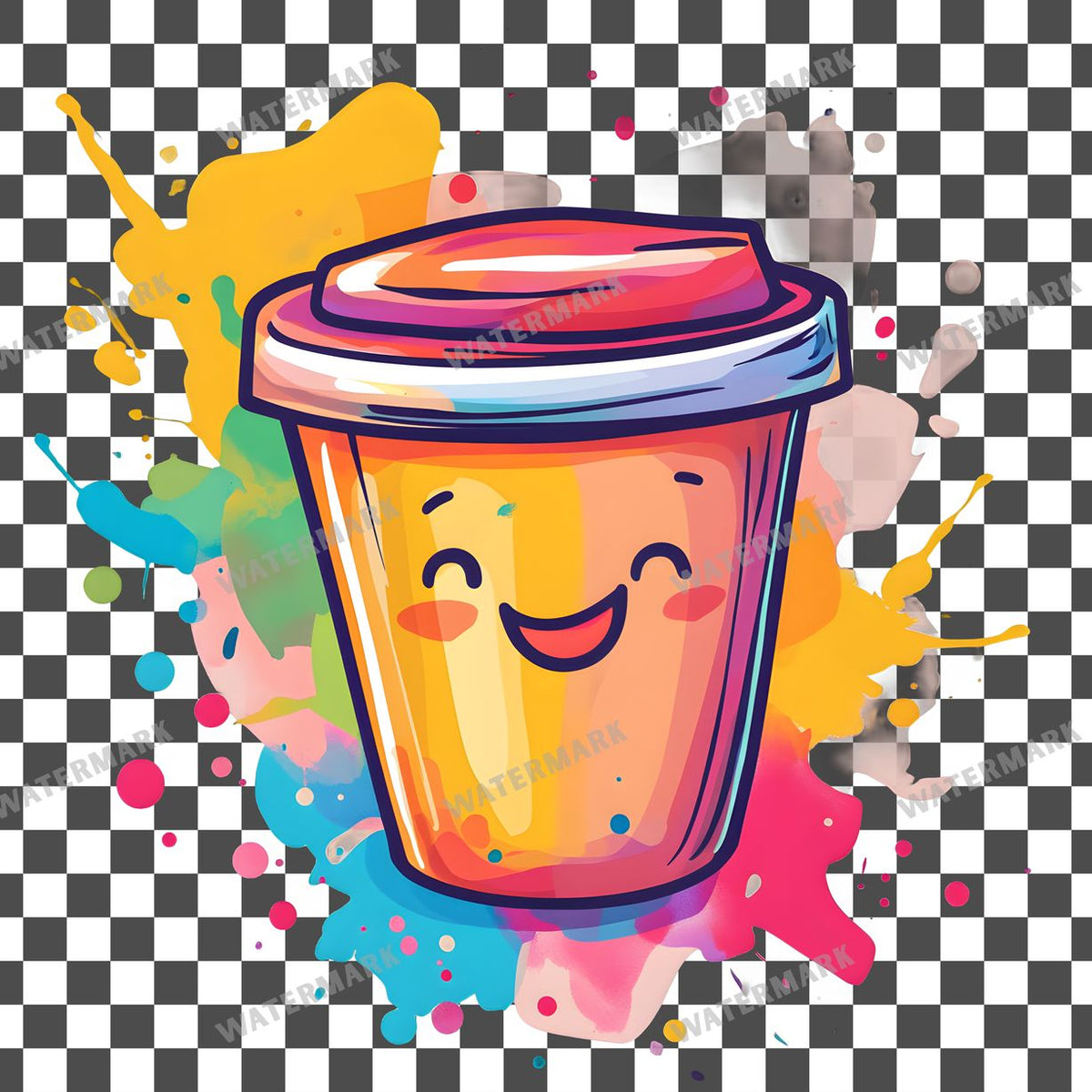 Coffee Kawaii Style Clipart Pngs